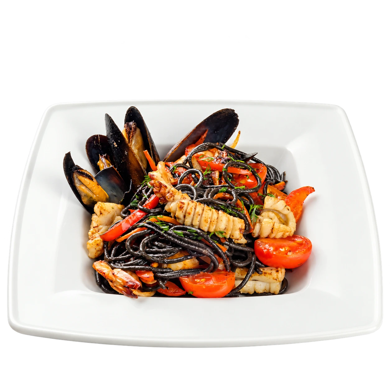 Паста «нери» с морепродуктами